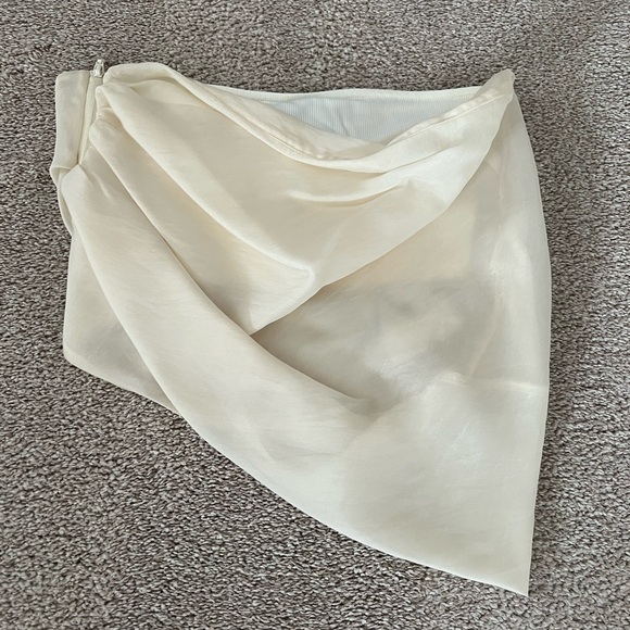 NWT ZARA DRAPED OVERLAY TOP CROP - Picture 12 of 14